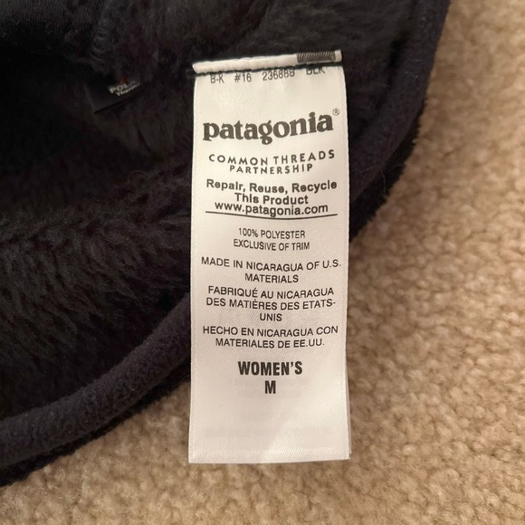 Black M Medium Patagonia Women's Patagonia Re-Tool Snap-T Fleece Pullover 0224! - Picture 6 of 11
